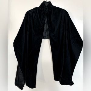 JESSICA MCClintock Vintage Black Velour Wrap